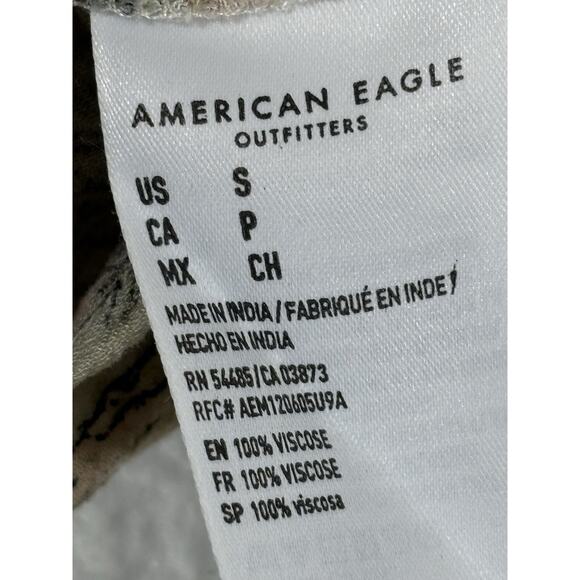 American Eagle Cropped Top Size S Viscose Beachy Multicolor Sleeveless - Picture 6 of 9